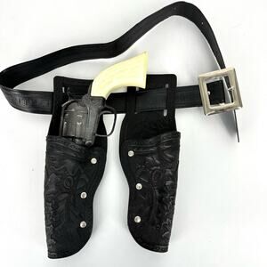 Vintage toy double holster Pony Boy cap gun revolver